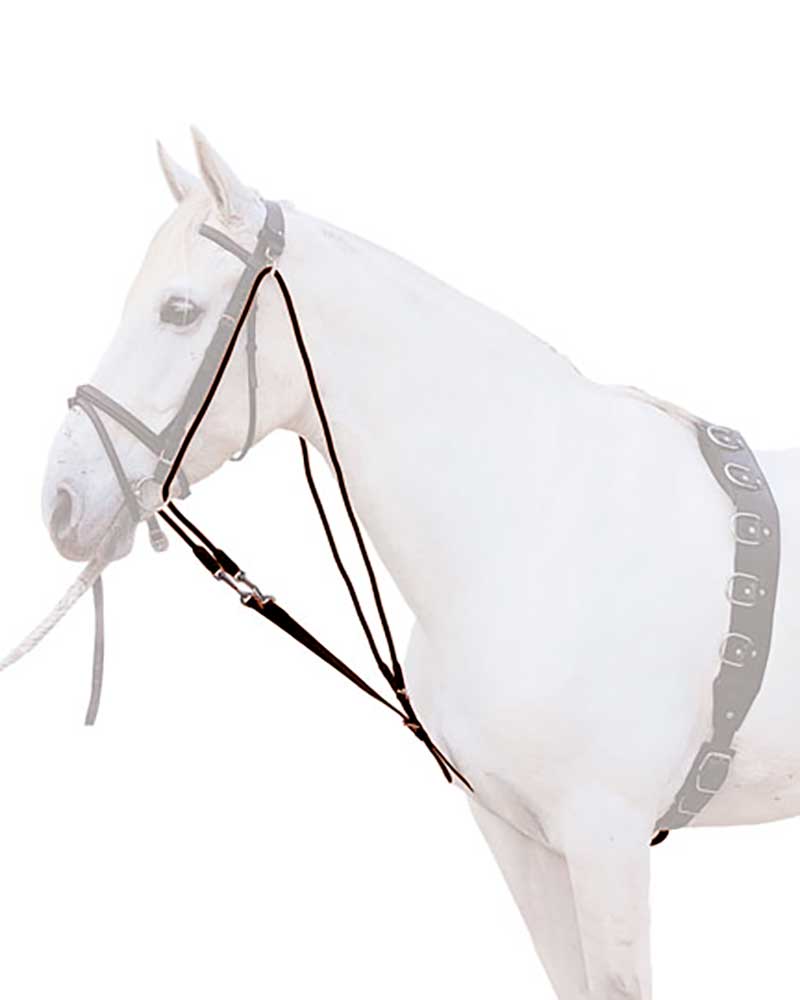 Gogue en cuir et fibre noir foncé pour cheval - Hispano Hípica