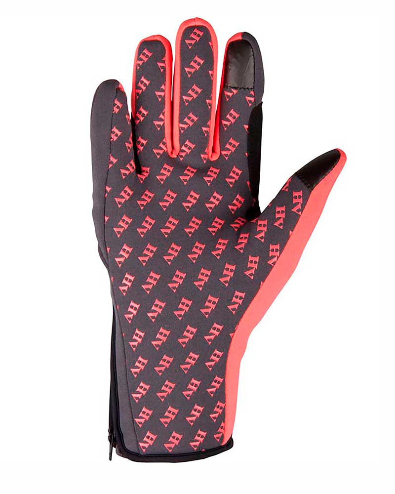 Gants d'hiver avec grip gris et rose/orange Ashville - HV Polo