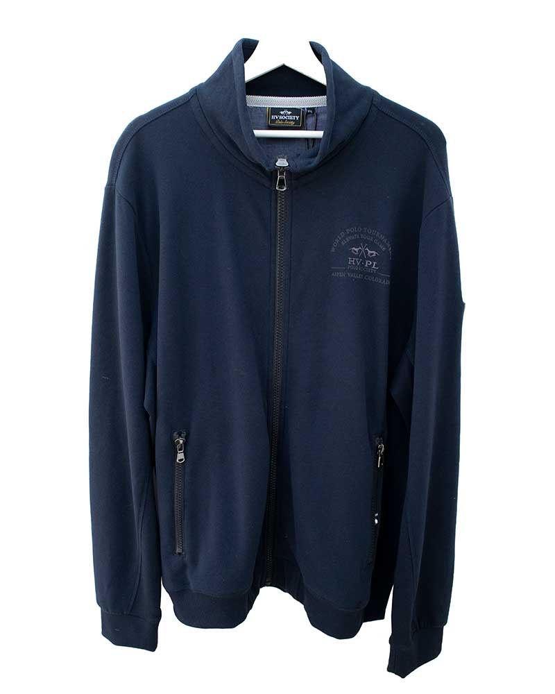 Sweat polaire avec fermeture éclair bleu marine pour homme Eckley - HV Polo
