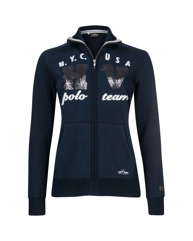 Navy blue jacket with pockets and print for women Ermax - HV Polo