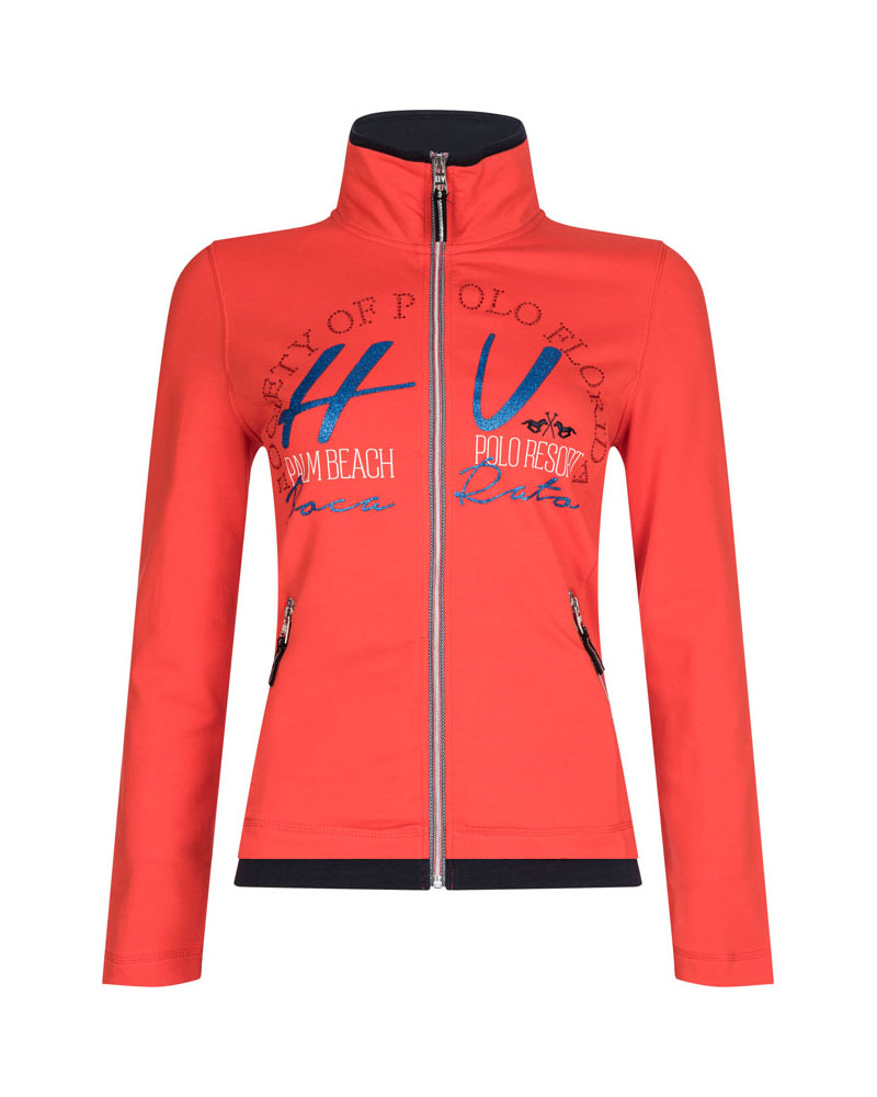 Salmon-colored jacket with zipper for women - HV Polo