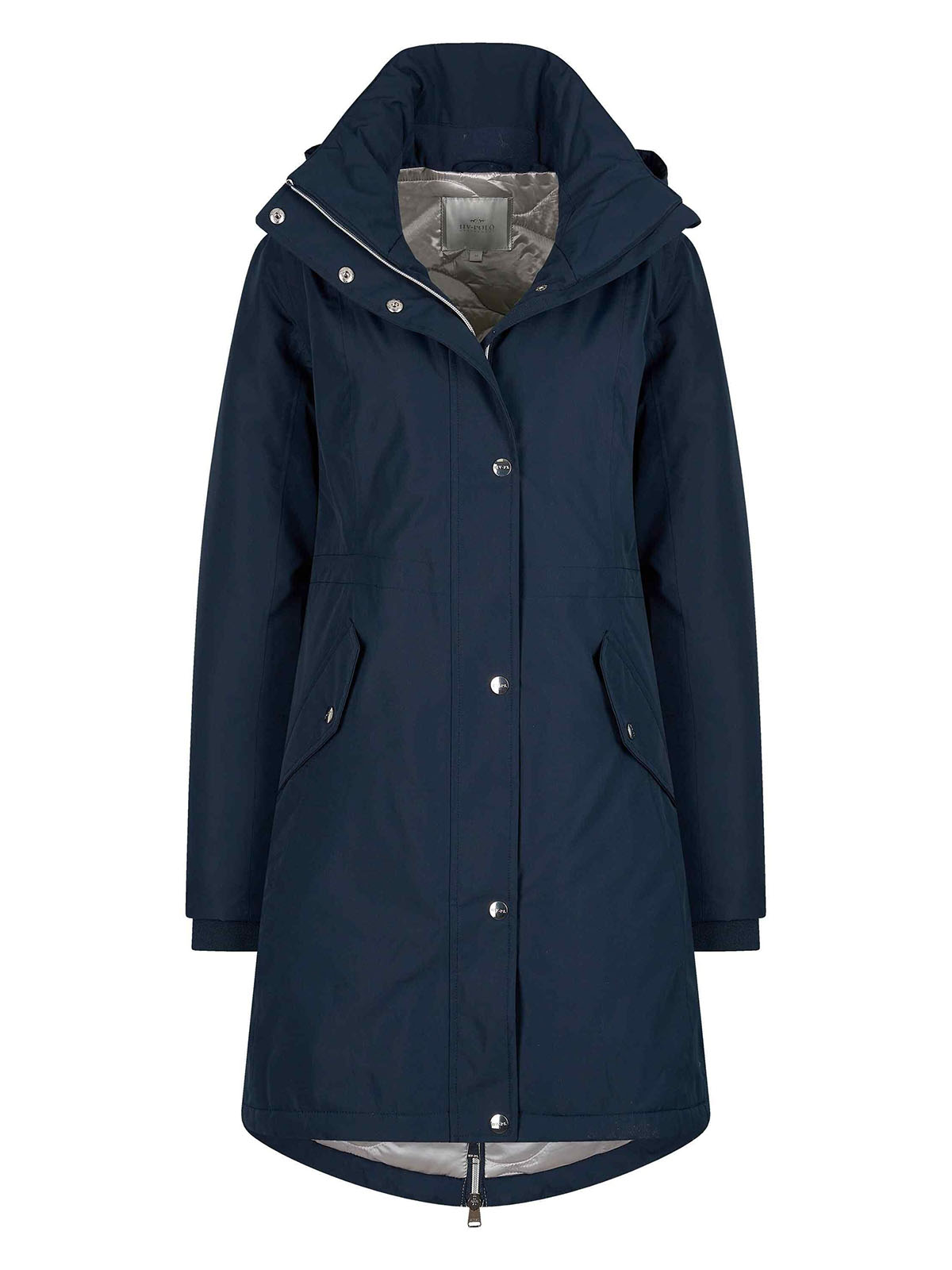 Women’s Navy Parka Jacket with Hood - HV Polo