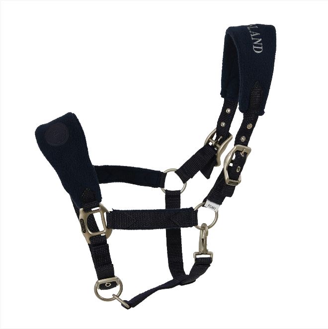 Navy blue bridle with polar noseband and headpiece for horses - Kingsland