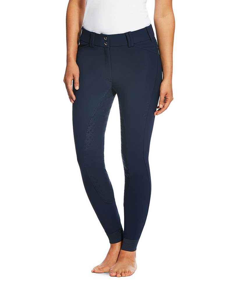 Pantalons d'équitation bleu marine (grip à fond intégral) pour femme Tri Factor - Ariat