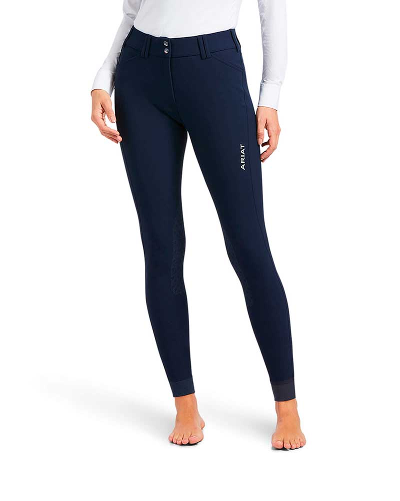 Pantalons d'équitation bleu marine (grip aux genoux) pour femme Tri Factor - Ariat