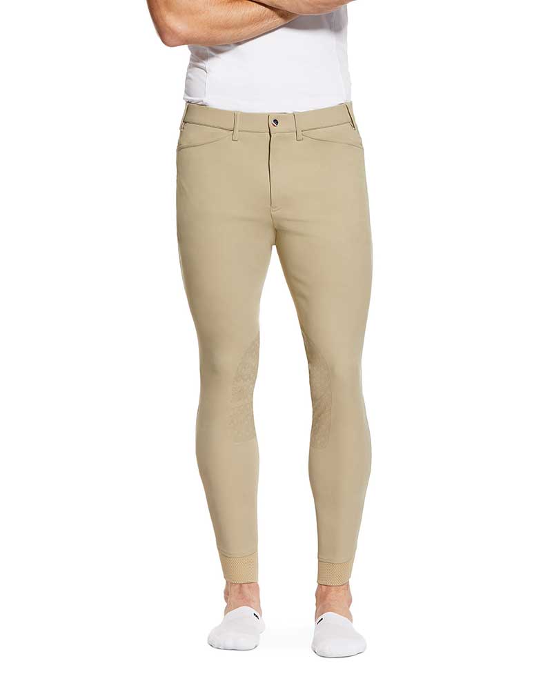Beige riding pants (knee grip) for men Tri factor - Ariat