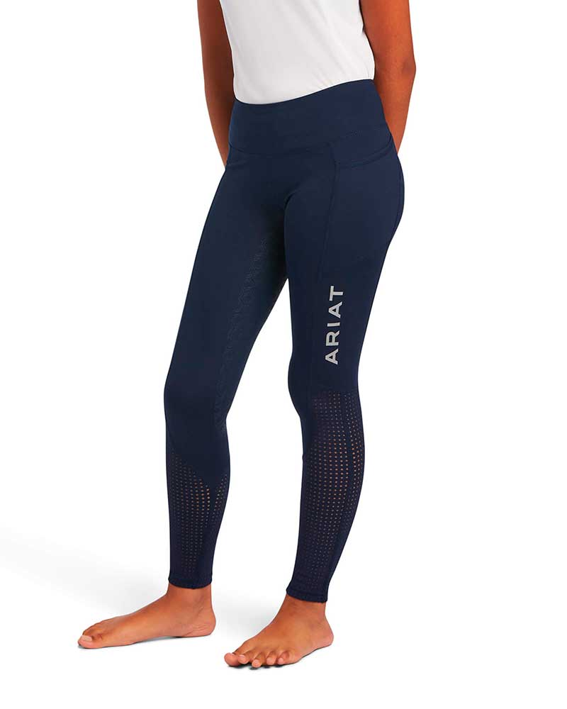 Summer tights with navy blue perforations (grip culera) for girls EOS - Ariat