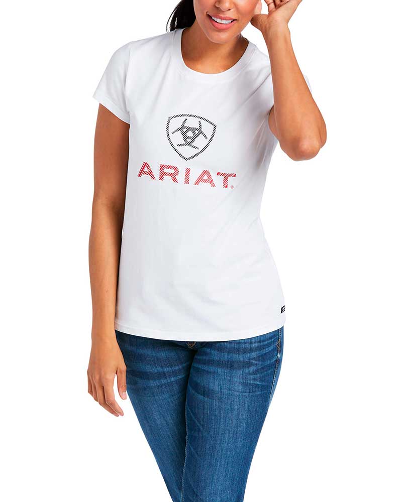 White short-sleeve T-shirt for women – HD Logo - Ariat