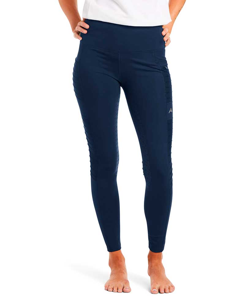 Leggings d'équitation bleu marine (grip à fond intégral) pour femme EOS Moto - Ariat