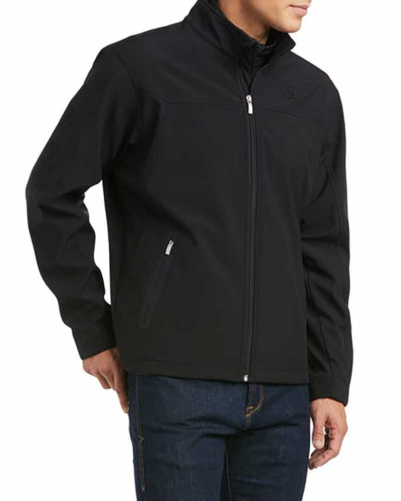 Veste noire softshell (respirant, imperméable et coupe-vent) pour homme New Team - Ariat