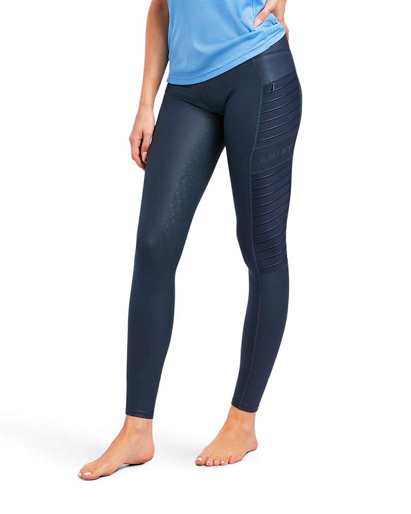Mallas de montar a caballo azul marino brillante (grip culera) para mujer EOS Moto - Ariat