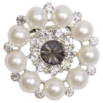 Plastron pin with pearls and rhinestones - Imperial Riding