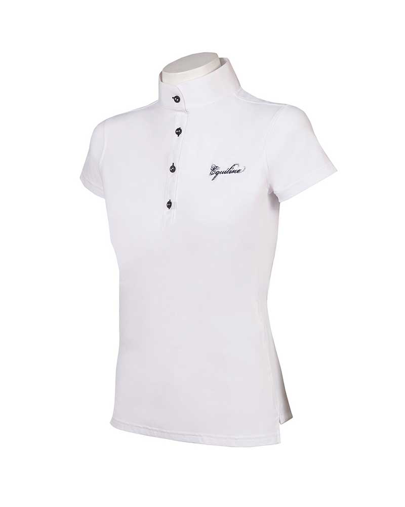 White competition polo shirt for women - Equiline
