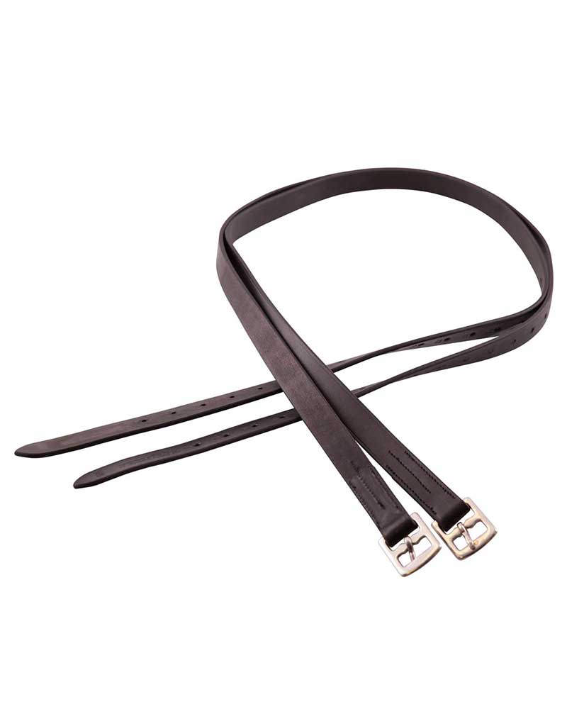 Black leather stirrups - Premiere