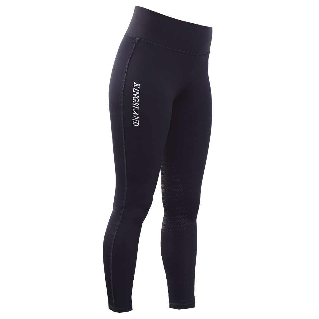Leggings d'équitation bleu marine avec grip silicone au genou pour femme modèle Cornell - Kingsland