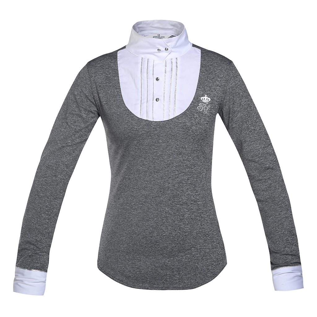 Dark grey competition polo for woman – Belli model - Kingsland