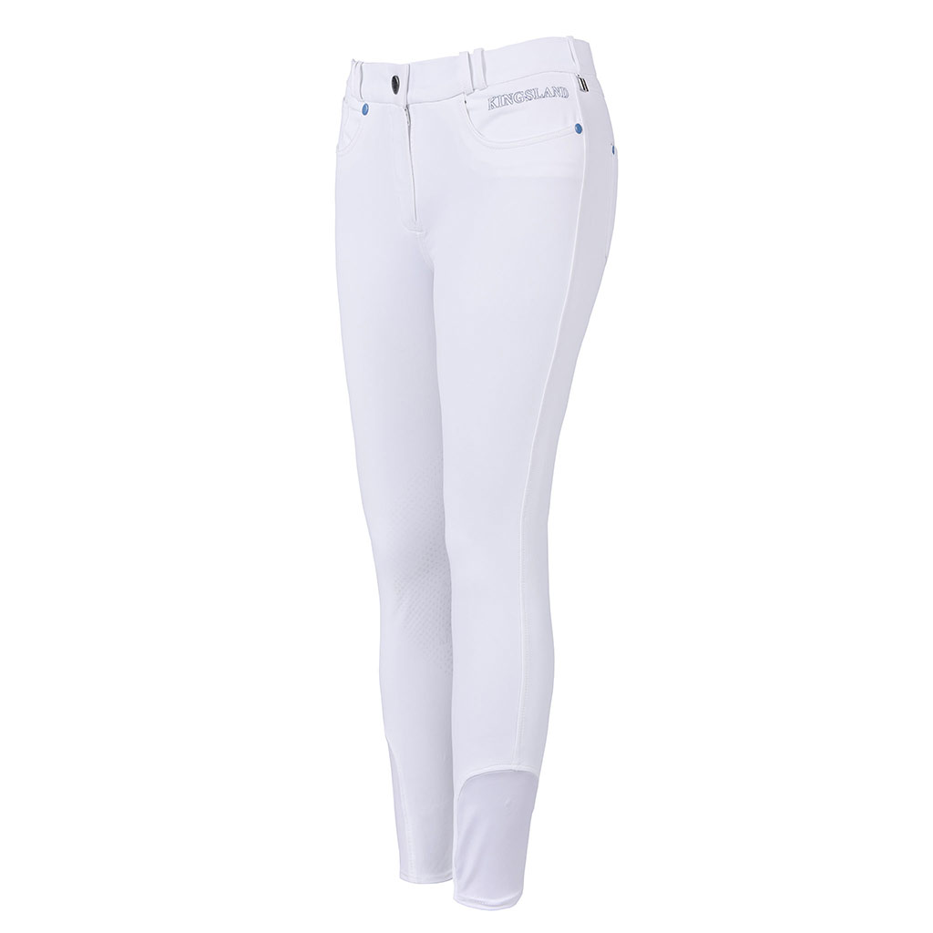 Pantalons avec grip aux genoux blanc pour femme modèle Kessi - Kingsland