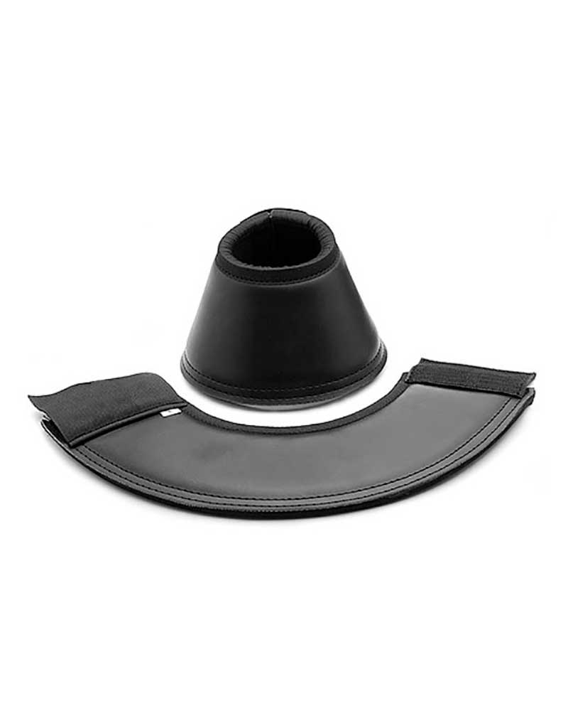 Pack de 2 campanas negras de neopreno y piel sintética para caballo - Horse Montana Equipent