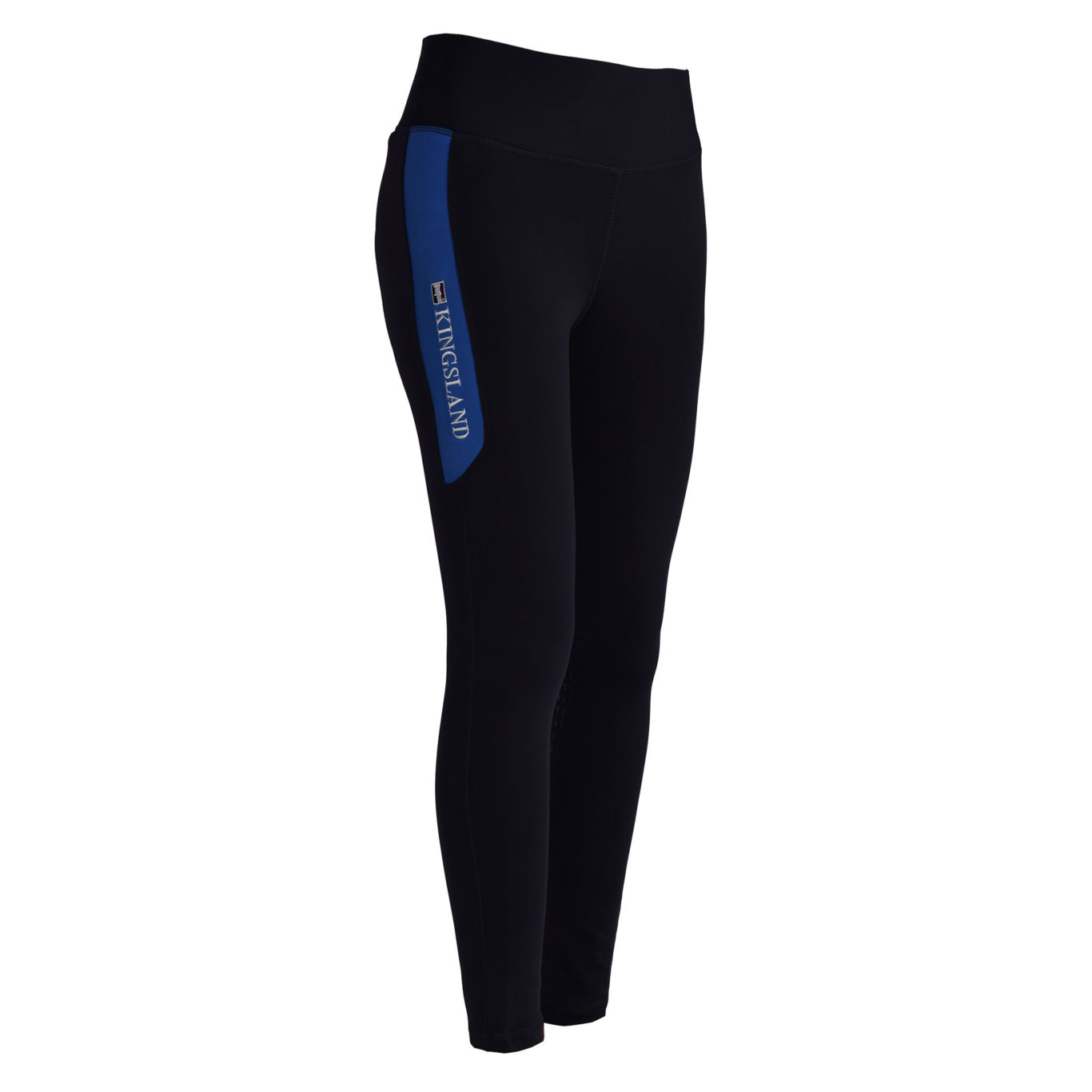 Navy blue compression riding tights with knee grip for woman – Karina model - Kingsland