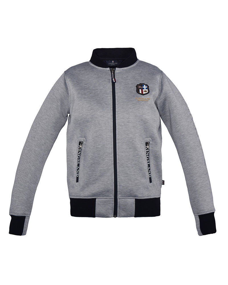 Grey and navy blue zip-up sweatshirt – unisex – Cloverdale - Kingsland