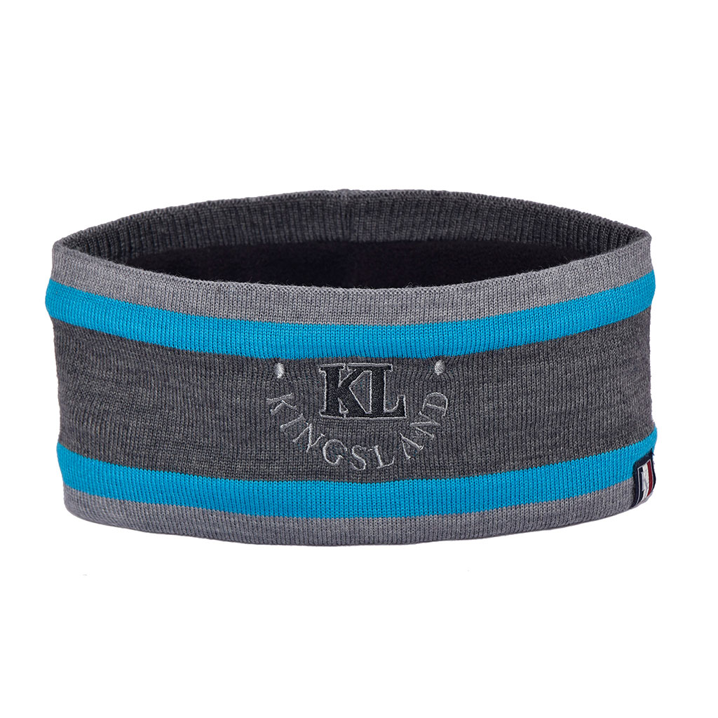 Bandeau fin en maille gris et bleu avec intérieur polaire Seward - Kingsland