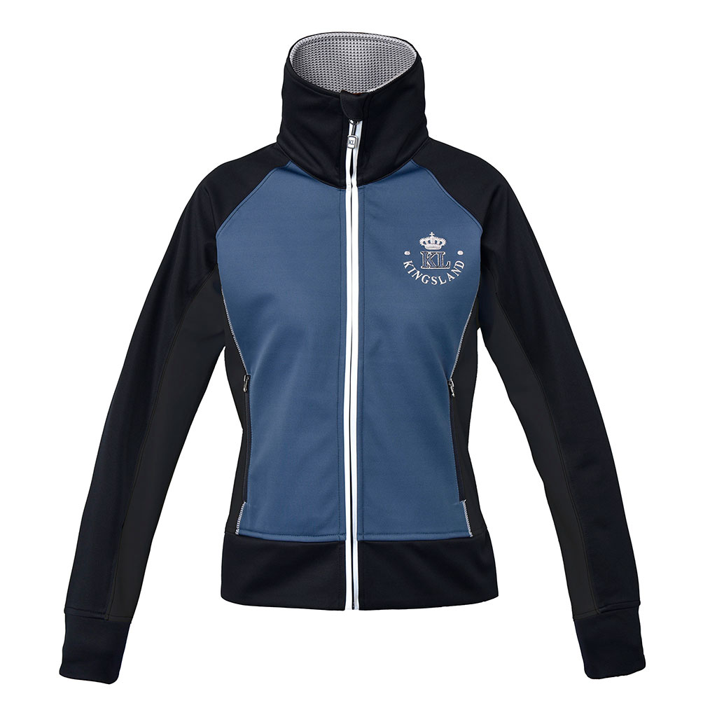 Veste softshell bleu et bleu marine à col haut pour femme Marbel - Kingsland