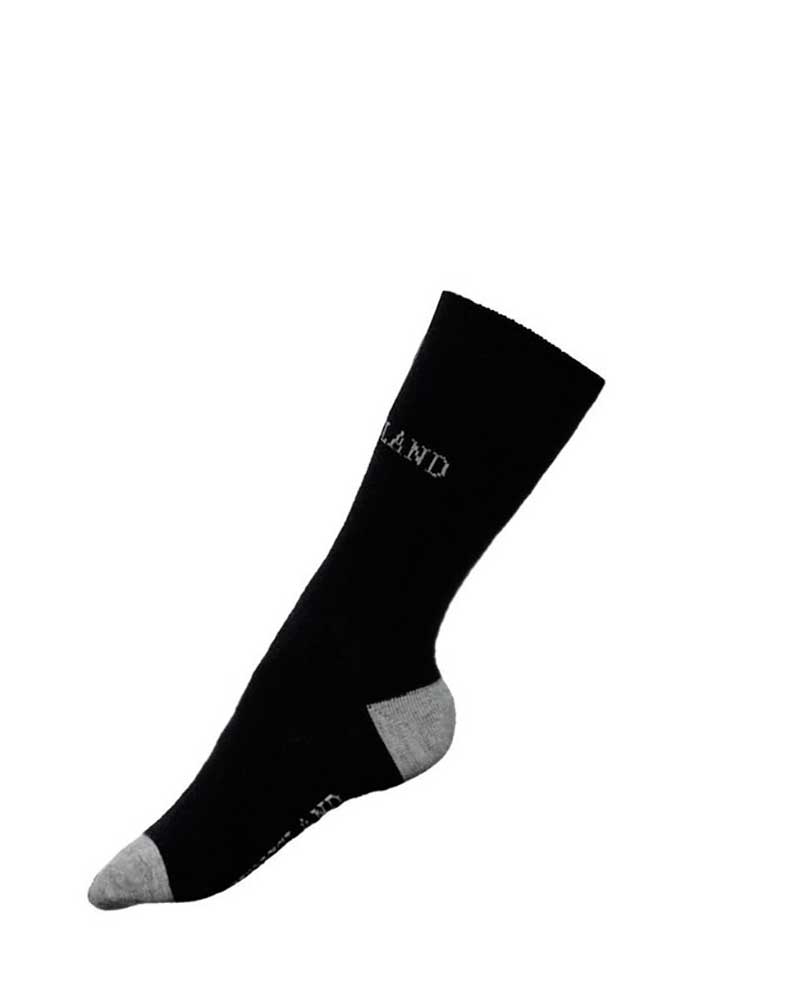 Chaussettes en laine de mi-mollet bleu marine et gris Bleuberg - Kingsland