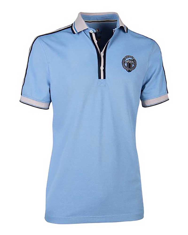 Polo de piqué casual o de entrenamiento de manga corta azul claro junior unisex Alby - Equiline