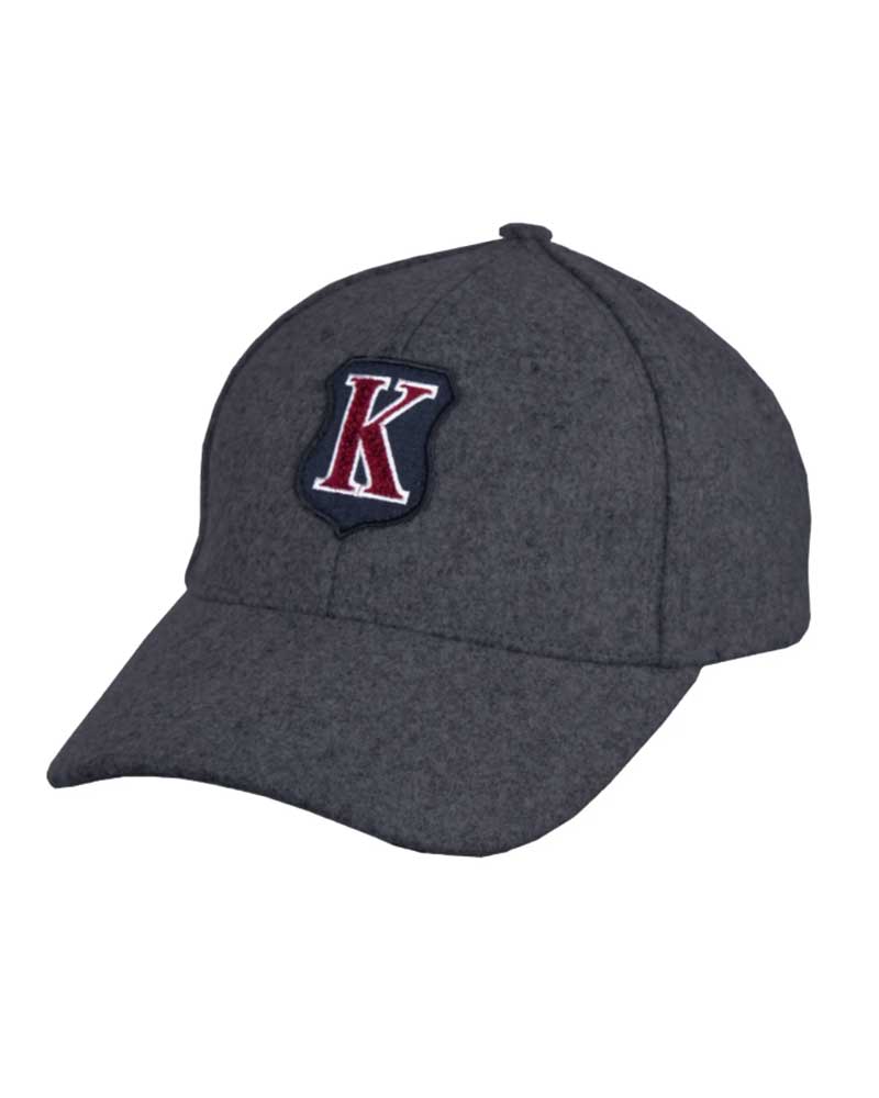 Dark gray plush cap with crest Hafjell - Kingsland