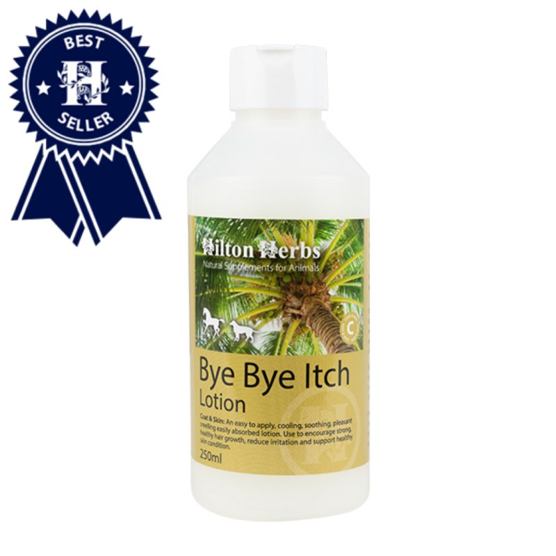 Loción calmante y antinflamatoria para heridas y rozaduras (crecepelo) Bye Bye Itch - Hilton Herbs