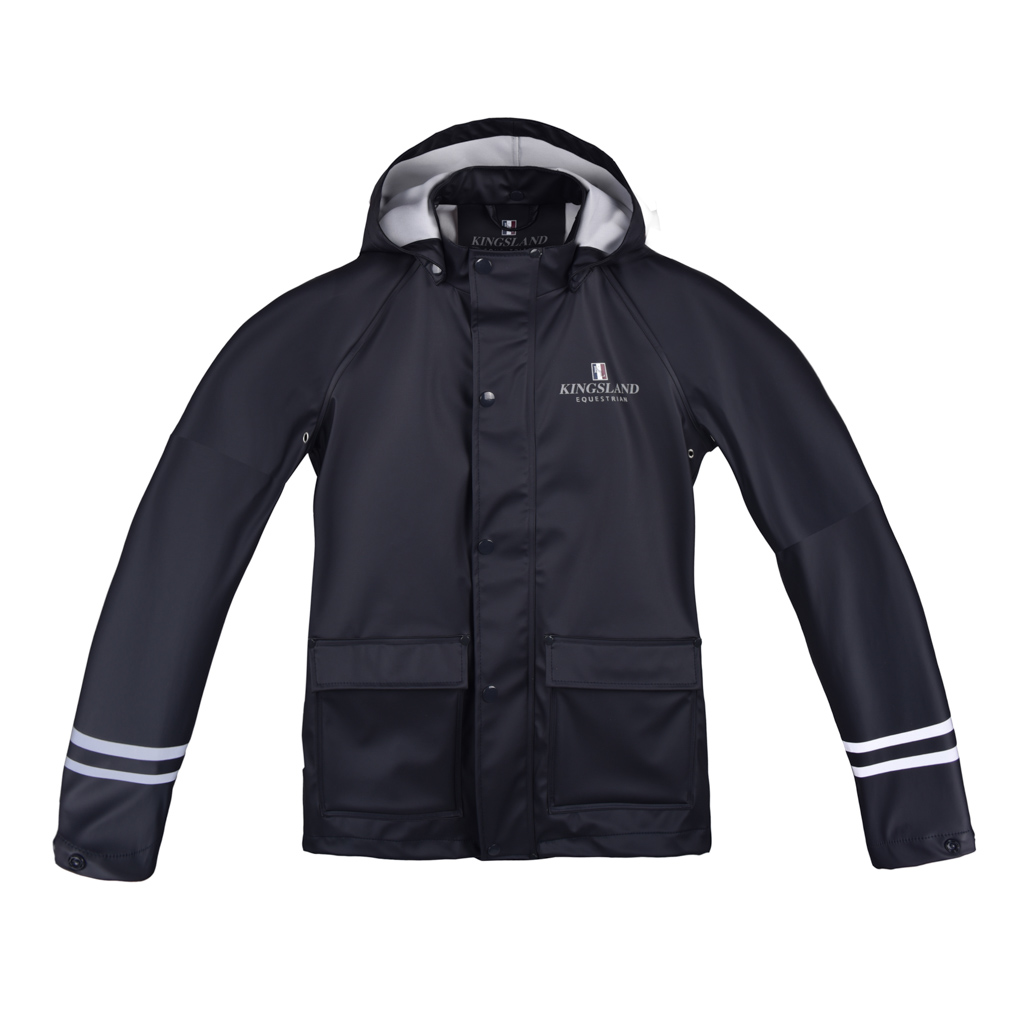 Chubasquero azul marino con capucha de quita y pon junior unisex Claxto - Kingsland
