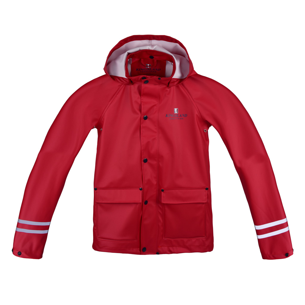 Red Hooded Raincoat Detachable Hood Junior Unisex – Claxto - Kingsland