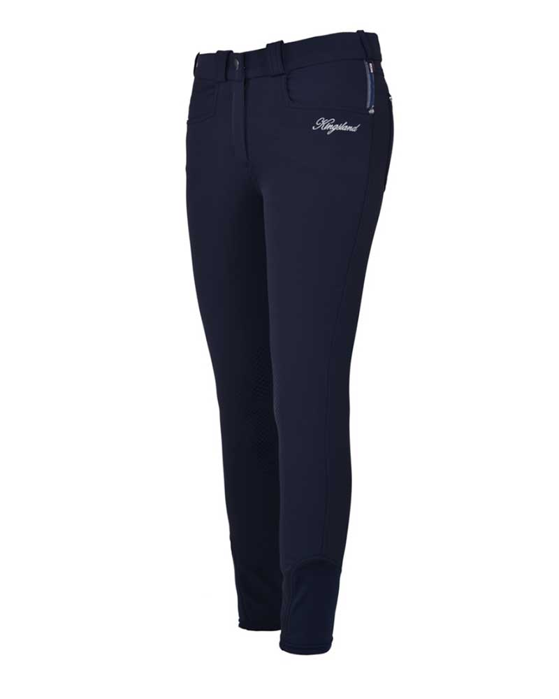 Navy Riding Pants with Crest and Sequins (Knee Grip) for Women – Kessi - Kingsland