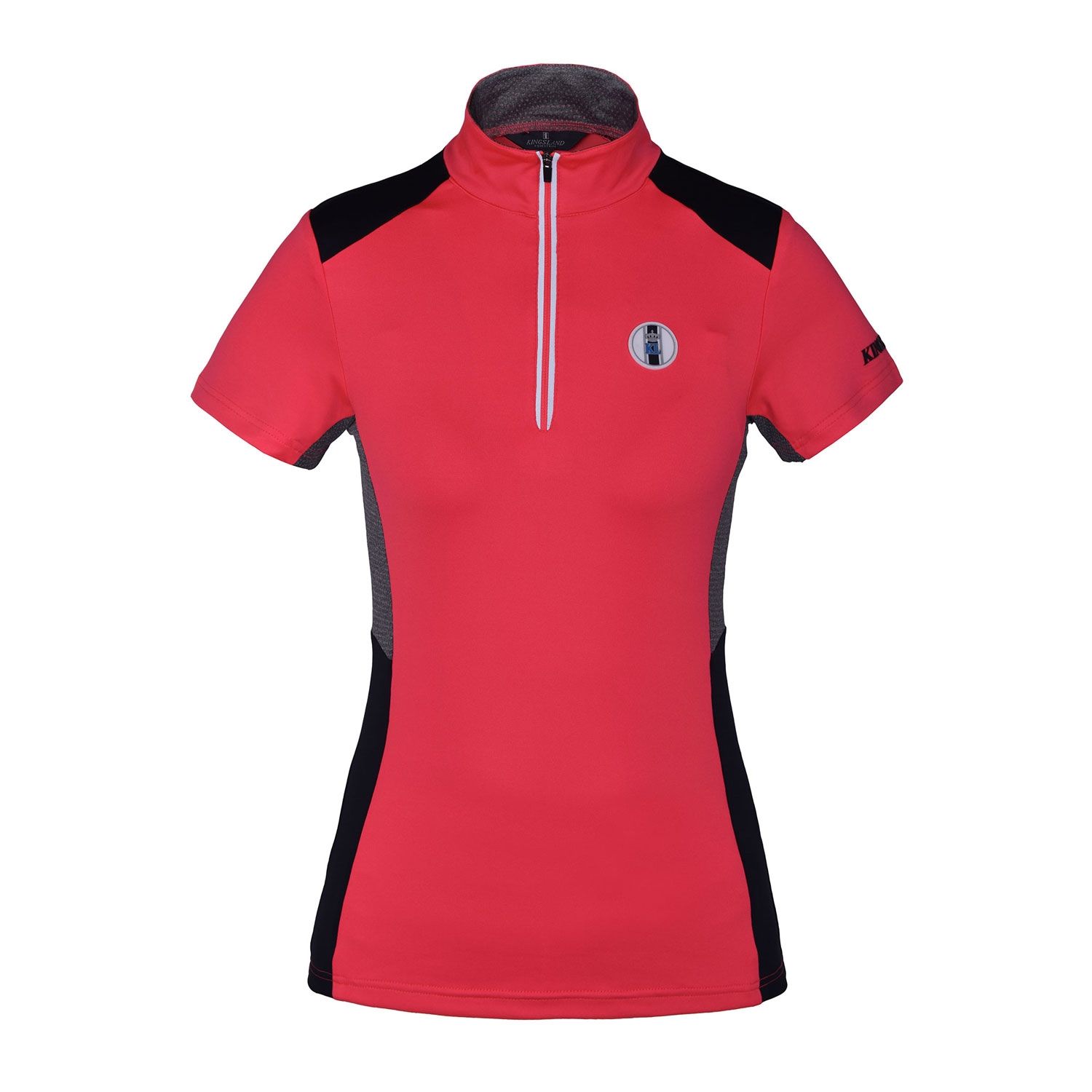 T-shirt d'entraînement à manches courtes corail/fuchsia pour femme Auriga - Kingsland