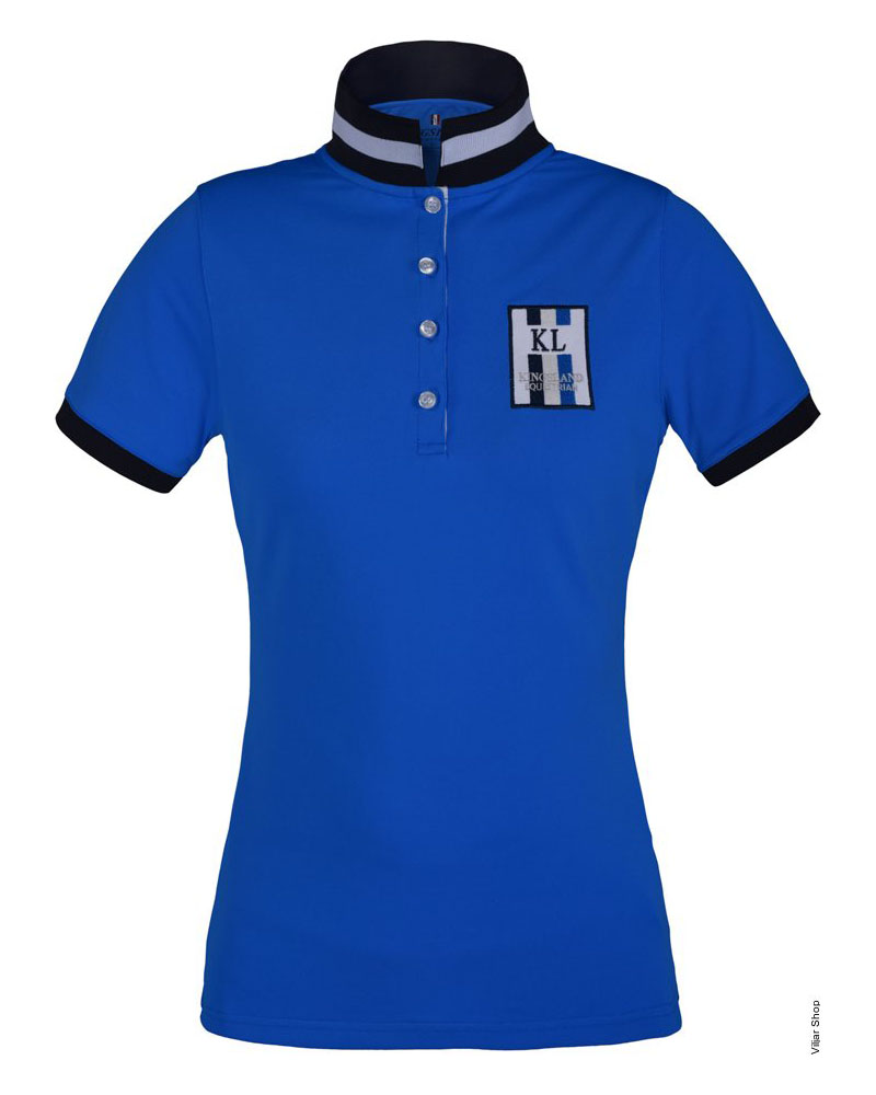 Polo en piqué à manches courtes bleu eléctrico (blue indigo bunting) pour femme Ursa - Kingsland