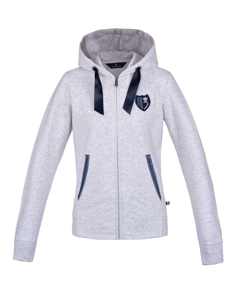 Women’s light grey zip hoodie – Maia - Kingsland