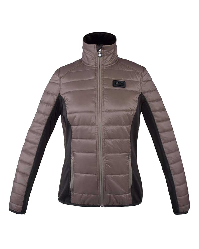 Veste polaire matelassée beige et marron foncé pour femme Buffy - Kingsland