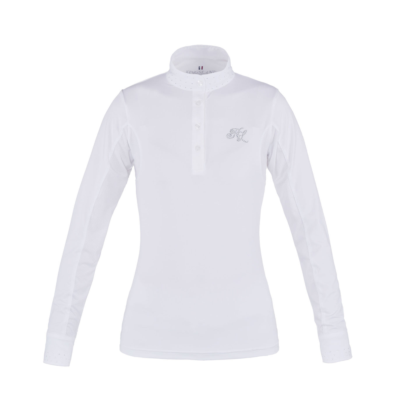 White long-sleeved competition shirt for woman – Mimi model - Kingsland
