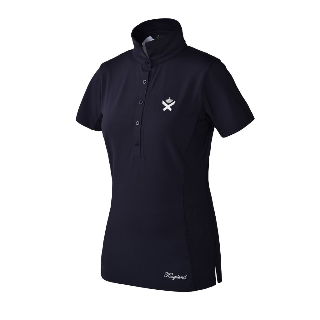 Polo bleu marine de tissu technique pour femme modèle Harmony - Kingsland