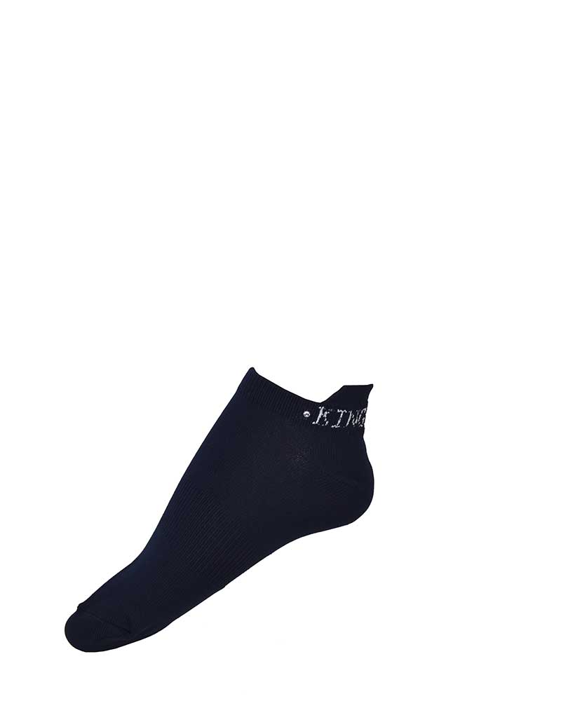 Women’s Navy Ankle Socks with Rhinestones – Aiglun - Kingsland
