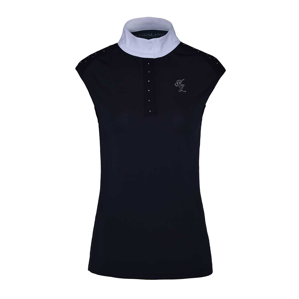 Sleeveless navy blue competition polo for woman – Olivetta model - Kingsland