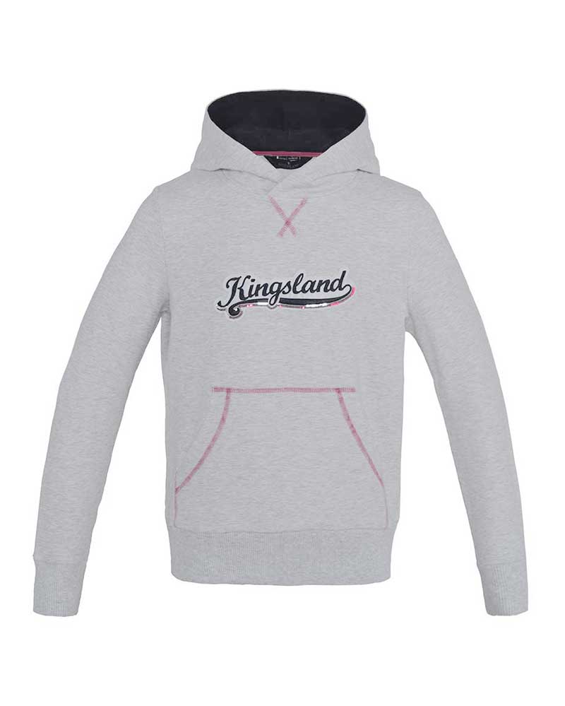 Light grey hoodie with embroidery and sequins for girl – Contes model - Kingsland
