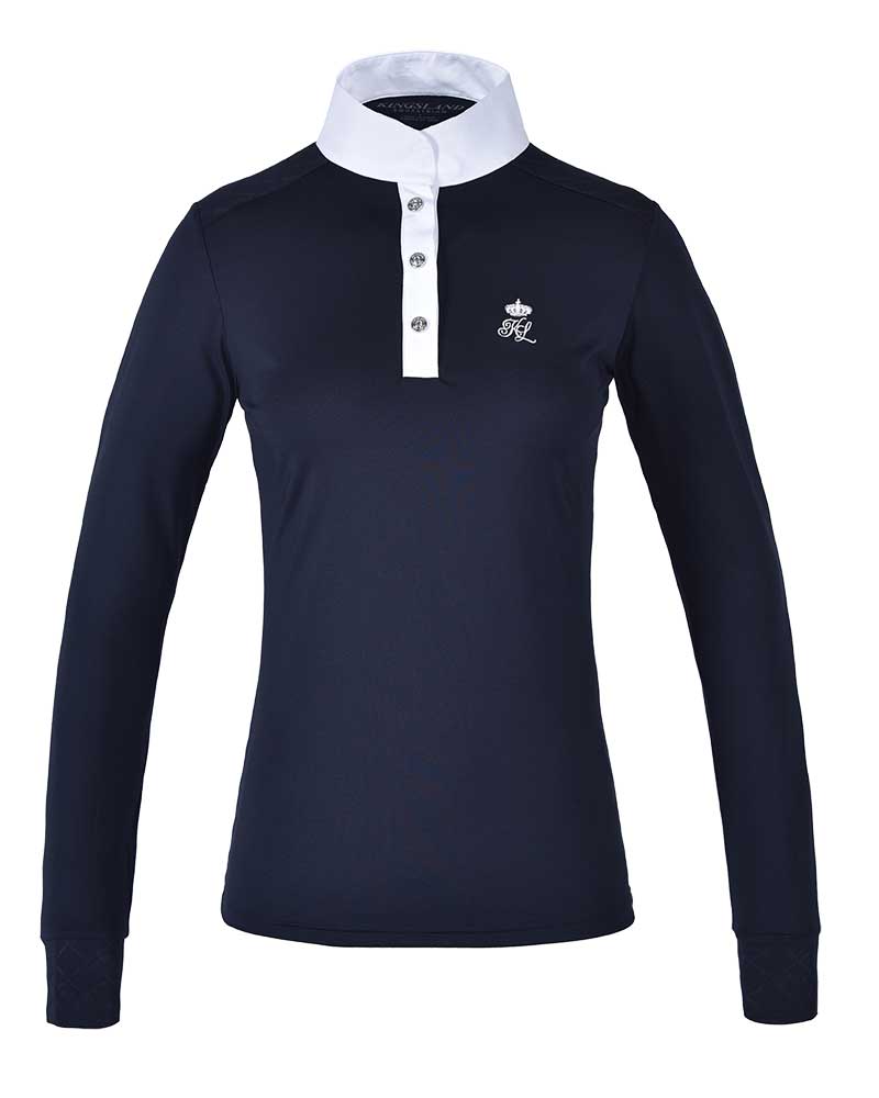 Navy blue long sleeve competition polo for woman – KLtimmins - Kingsland