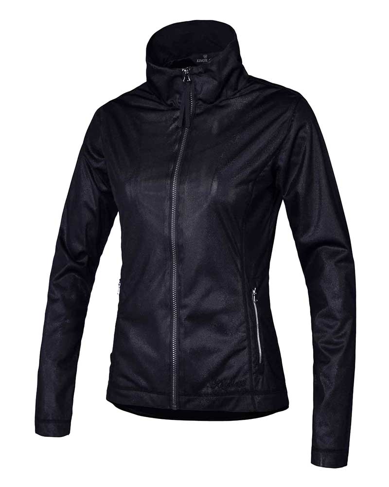 Coupe-vent noir brillant pour femme - Manaus - Kingsland Dressage