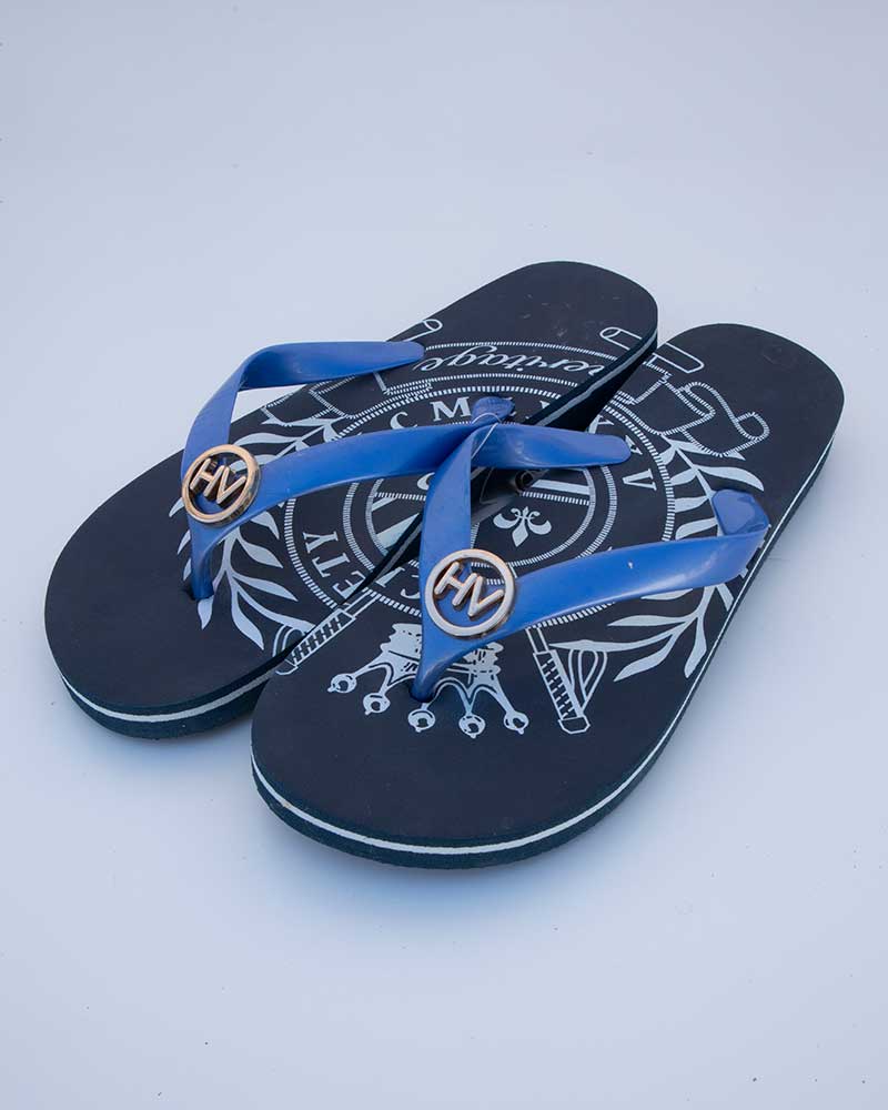 Navy flip-flops with blue strap – Leslie - HV Polo