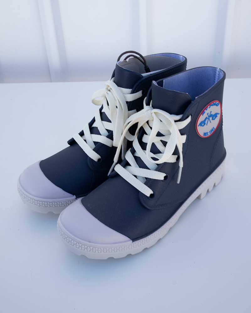 Bottines de pluie bleu marine et blanc Beach - HV Polo