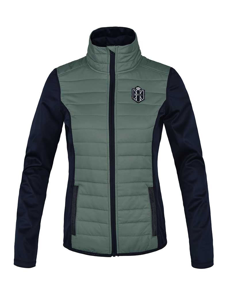 Green and navy blue padded training softshell jacket for women KLagueda - Kingsland