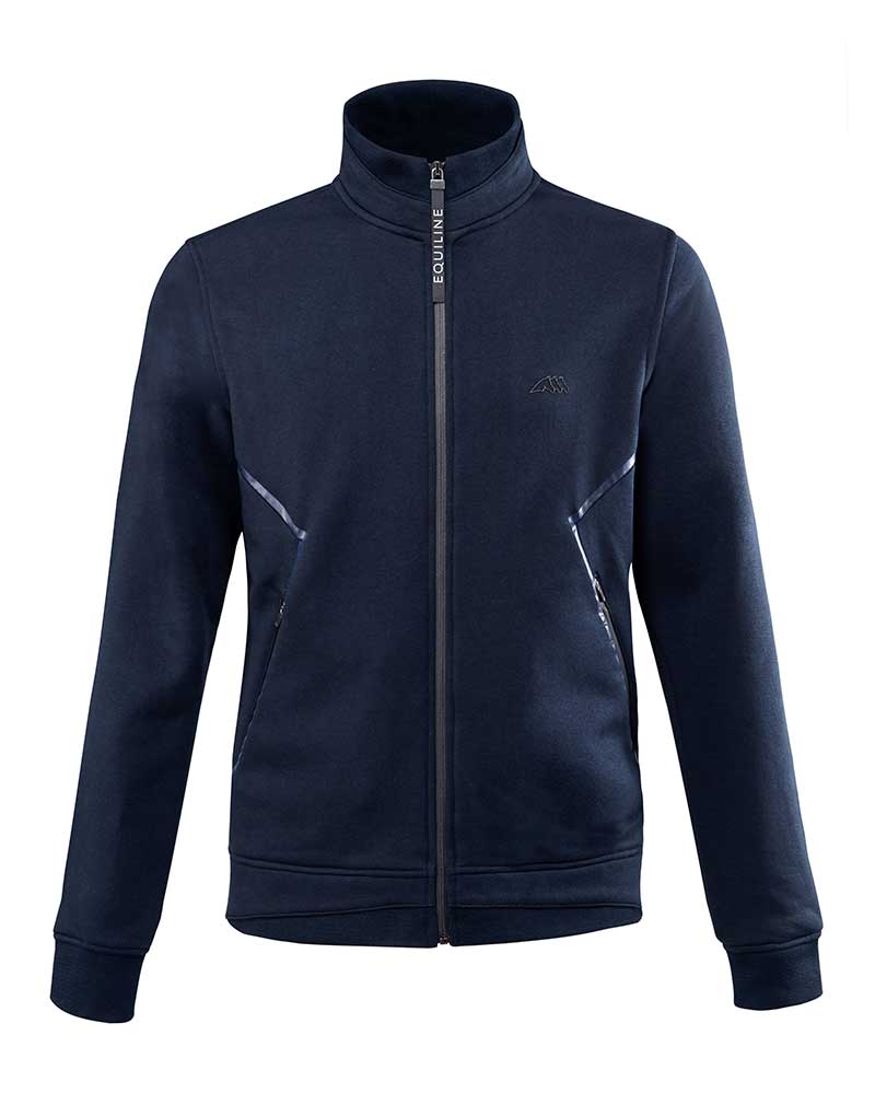 Men’s navy sweatshirt with zipper – Cranberry - Equiline