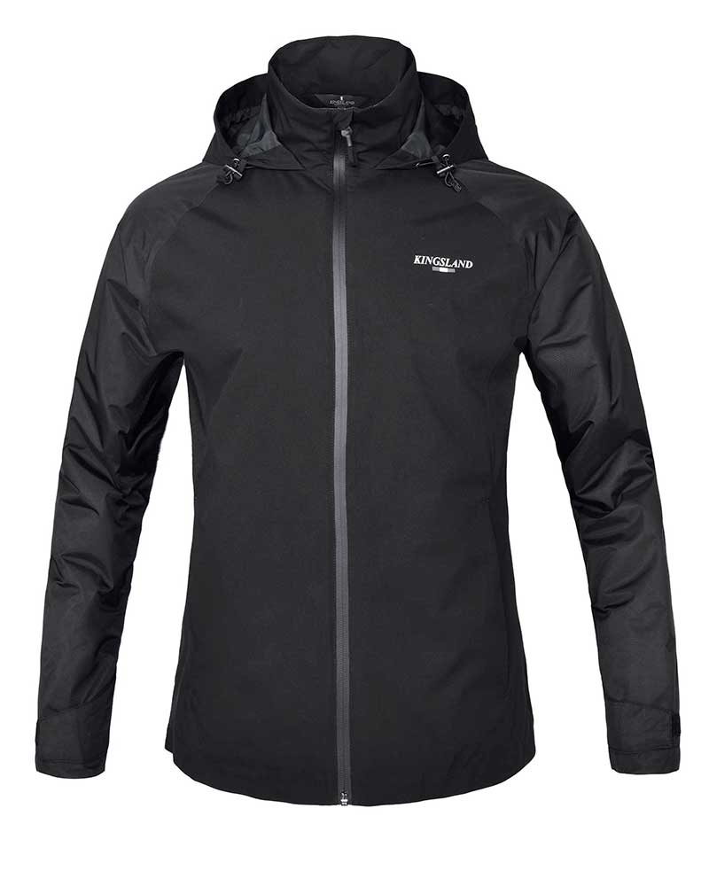 Coupe-vent fin matelassé noir avec capuche unisexe KLdexter - Kingsland
