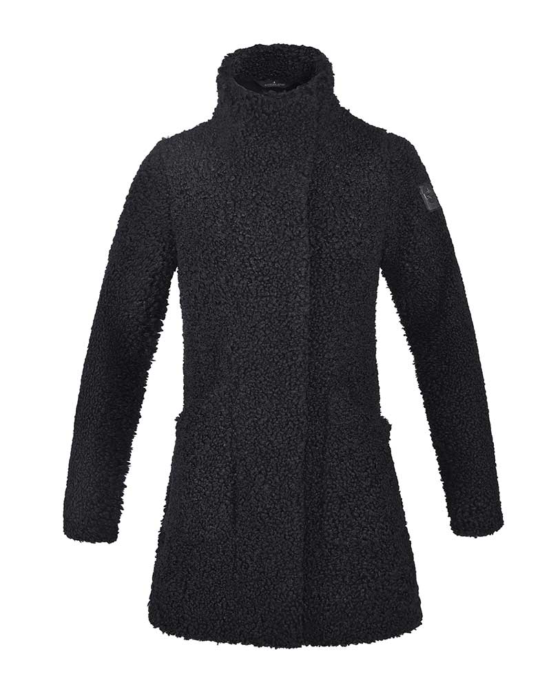 Women’s long black synthetic wool coat – KLdeena - Kingsland